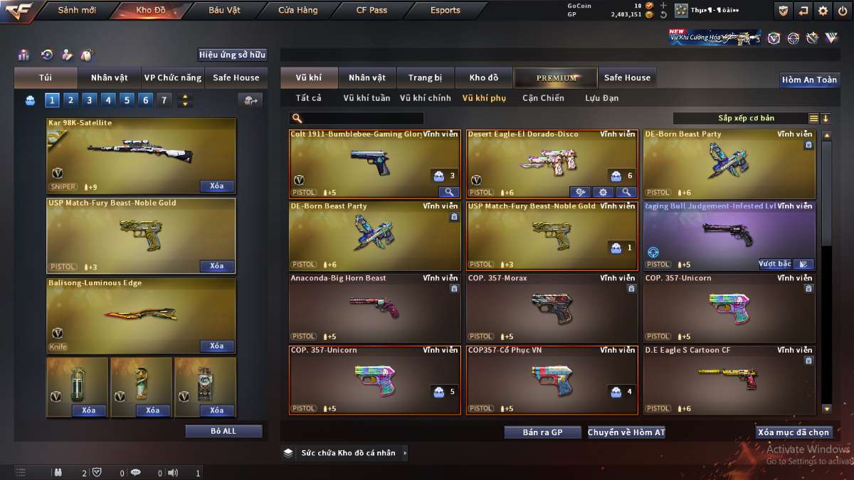 shop acc cf uy tin gia re